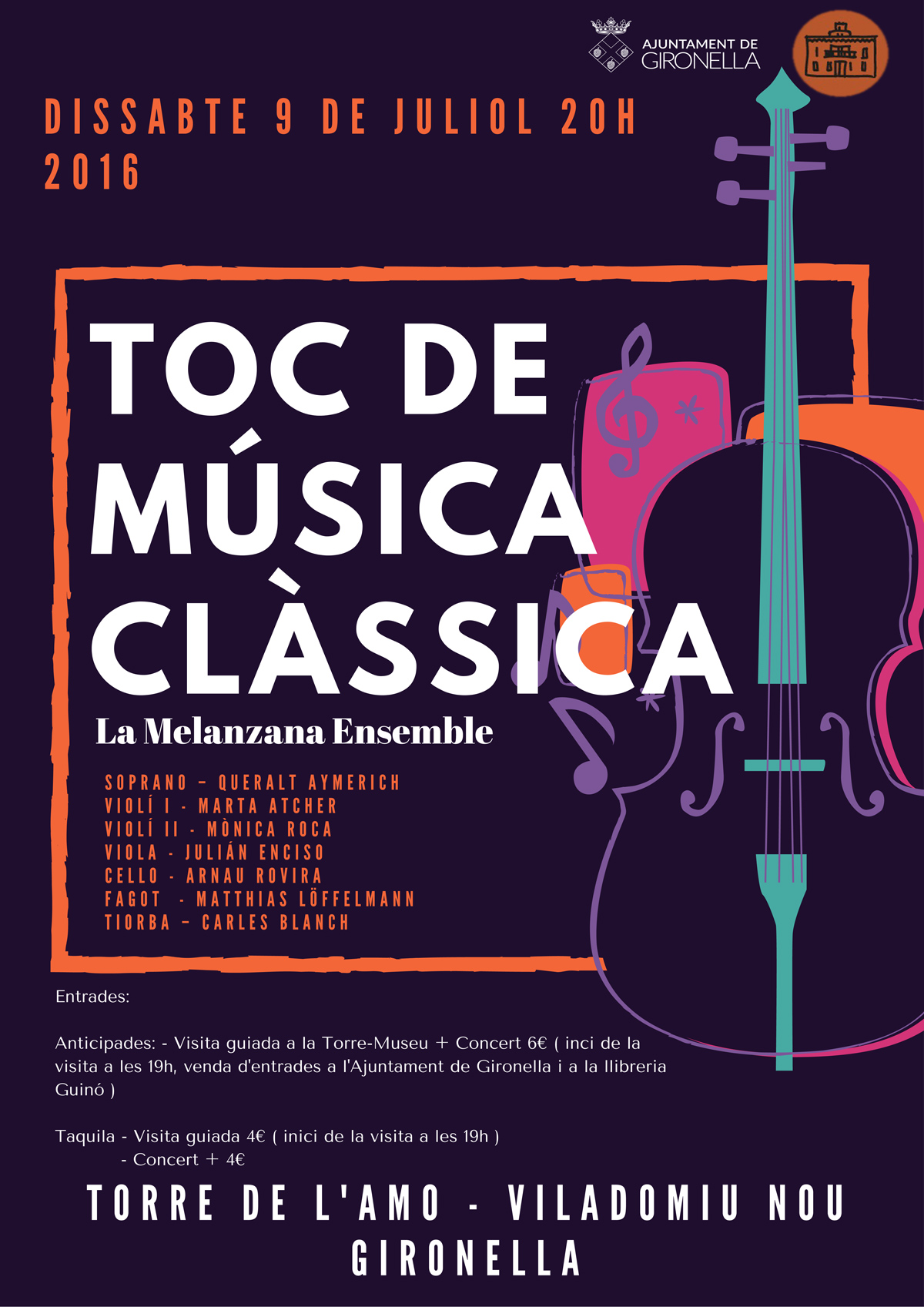El “Culturiza’t” aposta per un concert de música clàssica a la Torre de l’Amo de Viladomiu Nou